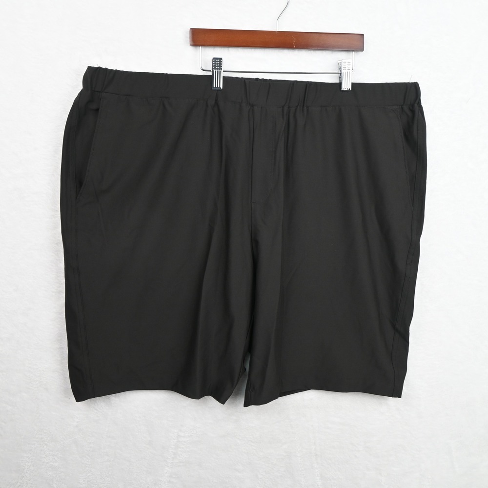 Greg Norman Golf Shorts Mens XXL Black Elastic Waist Performance Stretch